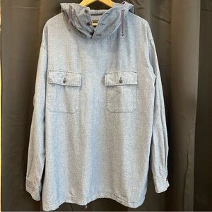 Engineered Garments Cagoule Shirt Chambray Mens Size Large Liam Gallagher